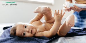 Een goede verzorging helpt de kwetsbare babyhuid zacht en soepel te houden.