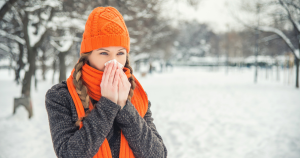 velletjes op neus en voorhoofd: bescherm je huid tegen de kou om uitdroging te voorkomen