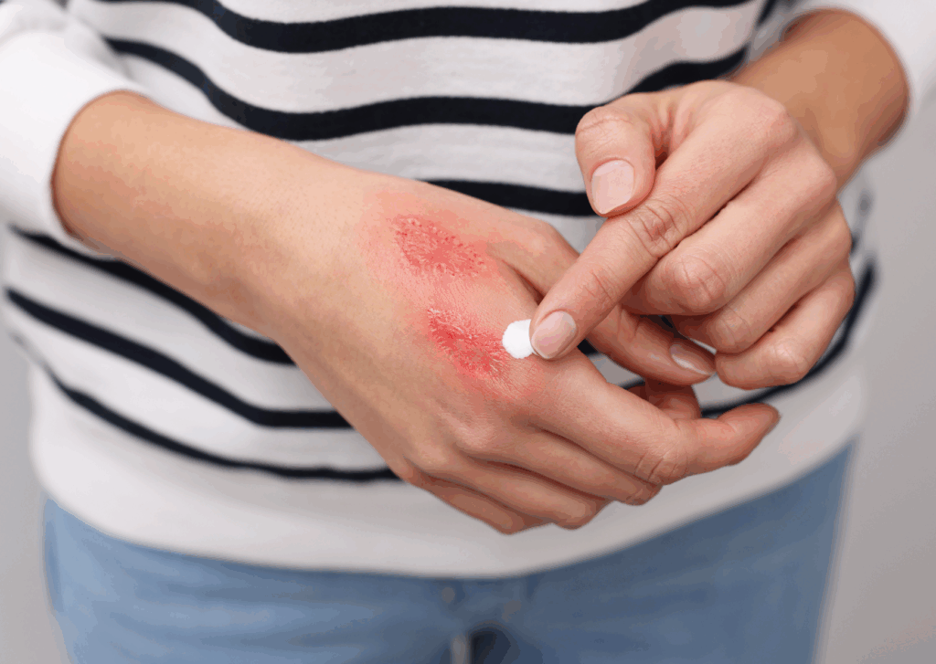 Nestosyl zalf aanbrengen