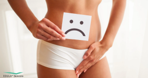 Een droge vagina kan zowel inwendig als uitwendig klachten veroorzaken, zoals droogheid, jeuk en irritatie. 
